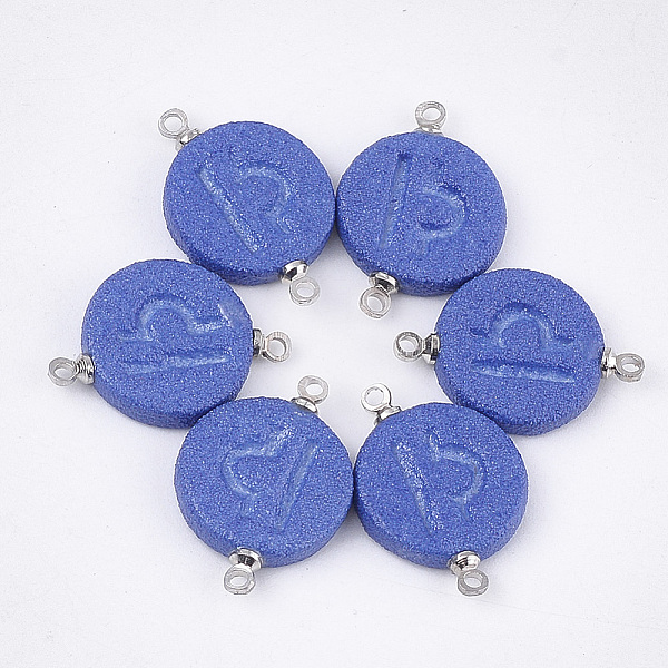PandaHall Handmade Porcelain Links connectors, Frosted, with Brass Findings, Flat Round with Constellation, Platinum, Blue, Libra...
PandaHall Handmade Porcelain Links connectors, Frosted, with Brass Findings, Flat Round with Constellation, Platinum, Blue, Libra...