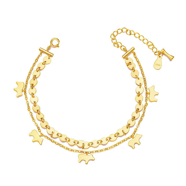 PandaHall SHEGRACE 925 Sterling Silver Bracalets, Multi-strand Bracelet, with S925 Stamp, Animal Silhouette, Golden, 6-1/4 inch(160mm)...
PandaHall SHEGRACE 925 Sterling Silver Bracalets, Multi-strand Bracelet, with S925 Stamp, Animal Silhouette, Golden, 6-1/4 inch(160mm)...