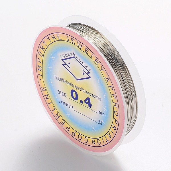 PandaHall Copper Jewelry Wire, Silver, 26 Gauge, 0.4mm, about 39.37 Feet(12m)/roll Copper Round Silver
PandaHall Copper Jewelry Wire, Silver, 26 Gauge, 0.4mm, about 39.37 Feet(12m)/roll Copper Round Silver