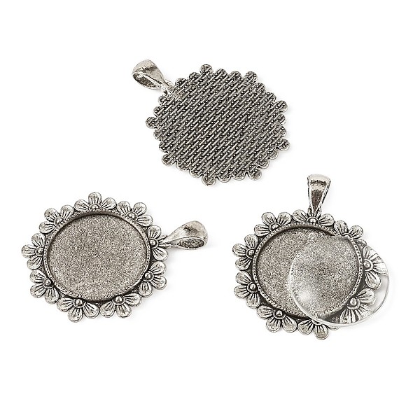 PandaHall DIY Making, Flower Alloy Pendant Cabochon Settings and Clear Glass Cabochons, Antique Silver, 24.5~25x6~7mm, 10pcs/set Flower...
PandaHall DIY Making, Flower Alloy Pendant Cabochon Settings and Clear Glass Cabochons, Antique Silver, 24.5~25x6~7mm, 10pcs/set Flower...