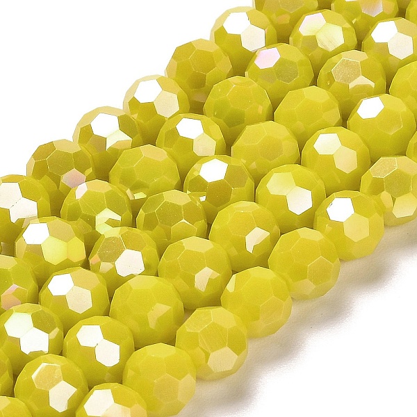 PandaHall Opaque Glass Beads Stands, AB Color, Faceted(32 Facets), Round, Yellow, 8x7~7.5mm, Hole: 1.5mm, about 66pcs/strand, 18.82~19.06...
PandaHall Opaque Glass Beads Stands, AB Color, Faceted(32 Facets), Round, Yellow, 8x7~7.5mm, Hole: 1.5mm, about 66pcs/strand, 18.82~19.06...