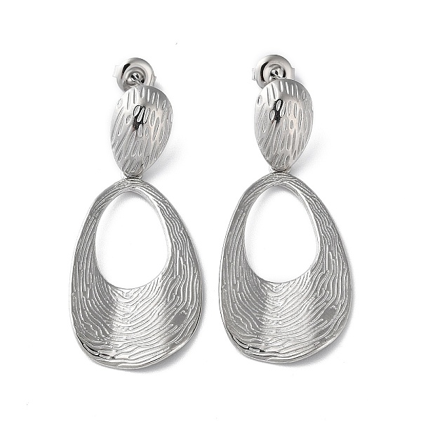 PandaHall 304 Stainless Steel Dangle Stud Earrings, Hollow Teardrop, Stainless Steel Color, 40.5x20mm 304 Stainless Steel Teardrop
PandaHall 304 Stainless Steel Dangle Stud Earrings, Hollow Teardrop, Stainless Steel Color, 40.5x20mm 304 Stainless Steel Teardrop