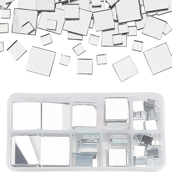 PandaHall Glass Cabochons, Mirror Mosaic Border Craft Tiles, for Home Decoration or DIY Crafts, Square, Clear, 10~23x10~23x3.54mm, 119pcs...
PandaHall Glass Cabochons, Mirror Mosaic Border Craft Tiles, for Home Decoration or DIY Crafts, Square, Clear, 10~23x10~23x3.54mm, 119pcs...
