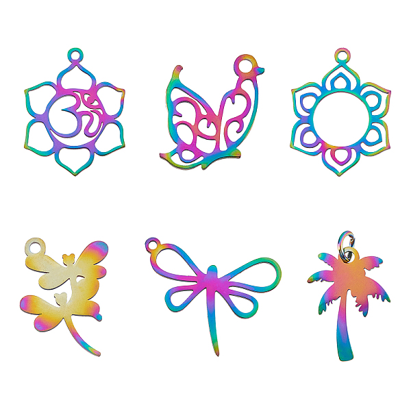 PandaHall Unicraftale 201 Stainless Steel Pendants, Mixed Shapes, Laser Cut, Rainbow Color, 15~24.5x11.5~21x1mm, Hole: 1.2~3mm, 12pcs/box...
PandaHall Unicraftale 201 Stainless Steel Pendants, Mixed Shapes, Laser Cut, Rainbow Color, 15~24.5x11.5~21x1mm, Hole: 1.2~3mm, 12pcs/box...