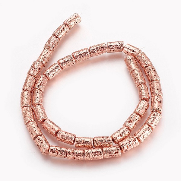 PandaHall Electroplated Natural Lava Rock Beads Strands, Long-Lasting Plated, Column, Rose Gold Plated, 6~6.5x8.5~10mm, Hole: 1.2mm, about...
PandaHall Electroplated Natural Lava Rock Beads Strands, Long-Lasting Plated, Column, Rose Gold Plated, 6~6.5x8.5~10mm, Hole: 1.2mm, about...