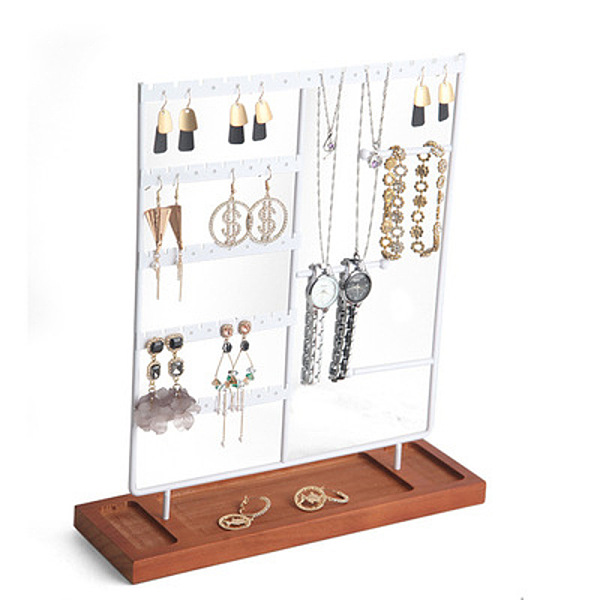 PandaHall Multi Levels Rectangle Iron Earring Display Stand, Jewelry Display Rack, with Wood Findings Foundation, White, 9.5x30x31cm Wood...
PandaHall Multi Levels Rectangle Iron Earring Display Stand, Jewelry Display Rack, with Wood Findings Foundation, White, 9.5x30x31cm Wood...
