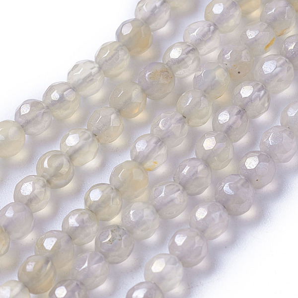 PandaHall Electroplate Natural Grey Agate Beads Strands, Faceted, Round, 4mm, Hole: 1mm, about 100~101pcs/strand, 14.9~15.3 inch(38~39cm)..., Gray
PandaHall Electroplate Natural Grey Agate Beads Strands, Faceted, Round, 4mm, Hole: 1mm, about 100~101pcs/strand, 14.9~15.3 inch(38~39cm)..., Gray