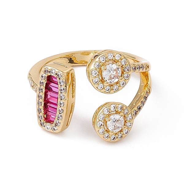 PandaHall Cerise Cubic Zircon Flat Round & Rectangle Open Cuff Ring, Rack Plating Brass Jewelry for Women, Cadmium Free & Nickel Free & Lead..., Red
PandaHall Cerise Cubic Zircon Flat Round & Rectangle Open Cuff Ring, Rack Plating Brass Jewelry for Women, Cadmium Free & Nickel Free & Lead..., Red
