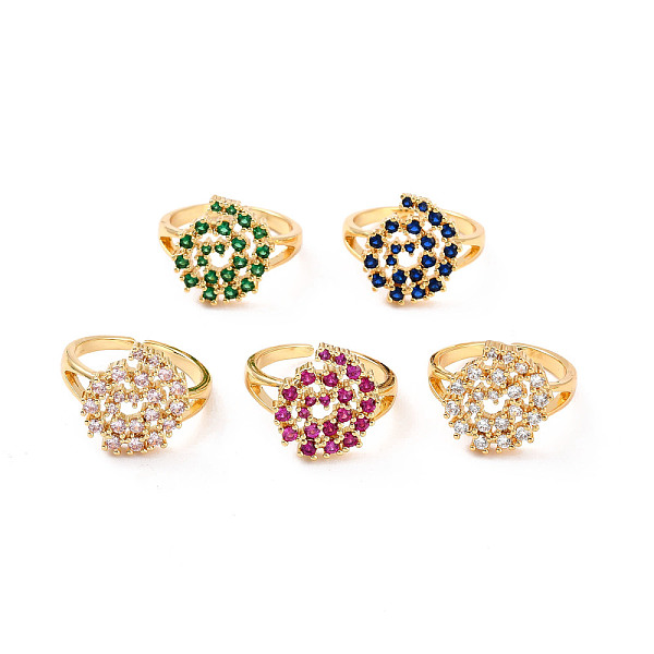 PandaHall Cubic Zirconia Vortex Open Cuff Ring, Real 18K Gold Plated Brass Wide Band Ring for Women, Cadmium Free & Lead Free, Mixed Color..., Multicolor
PandaHall Cubic Zirconia Vortex Open Cuff Ring, Real 18K Gold Plated Brass Wide Band Ring for Women, Cadmium Free & Lead Free, Mixed Color..., Multicolor