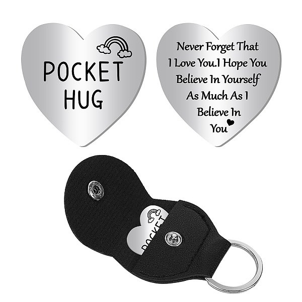 PandaHall CREATCABIN Heart Pocket Hug Token Long Distance Relationship Keepsake Keychain Stainless Steel Double Sided with Leather Keychain...
PandaHall CREATCABIN Heart Pocket Hug Token Long Distance Relationship Keepsake Keychain Stainless Steel Double Sided with Leather Keychain...