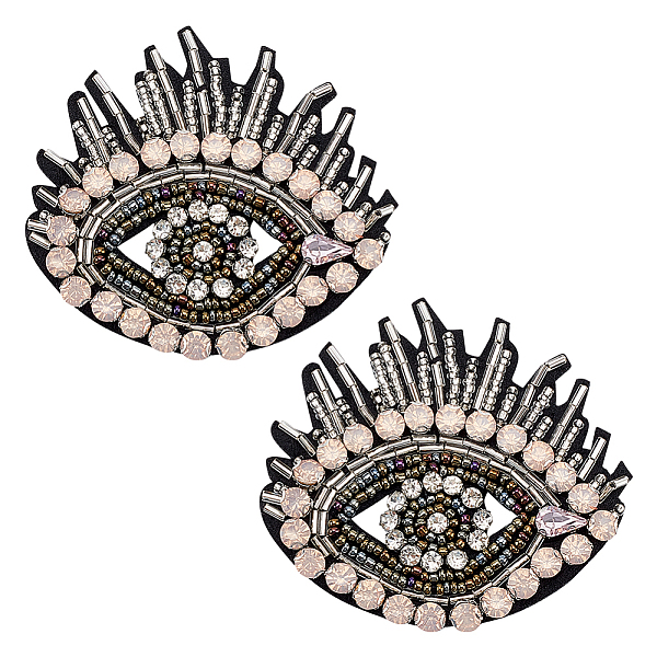 PandaHall Computerized Embroidery Rhinestones Cloth Sew on Patches, Costume Accessories, Appliques, Eye, Black, 66x75x6mm Rhinestone Eye...
PandaHall Computerized Embroidery Rhinestones Cloth Sew on Patches, Costume Accessories, Appliques, Eye, Black, 66x75x6mm Rhinestone Eye...