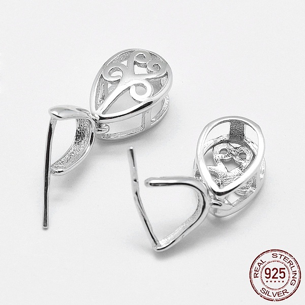 PandaHall Rhodium Plated 925 Sterling Silver Pendant Bails, Ice Pick & Pinch Bails, teardrop, Platinum, 9x6.5x5mm, Hole: 3x4mm and 1mm, Pin...
PandaHall Rhodium Plated 925 Sterling Silver Pendant Bails, Ice Pick & Pinch Bails, teardrop, Platinum, 9x6.5x5mm, Hole: 3x4mm and 1mm, Pin...