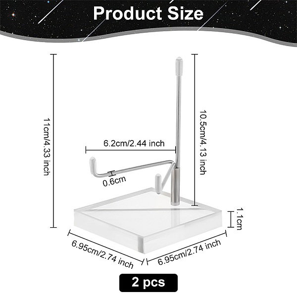 PandaHall Square Clear Acrylic Crystal Rock Display Easels with Stainless Steel Holder, for Gemstone Agate Mineral Display, Stainless Steel...
PandaHall Square Clear Acrylic Crystal Rock Display Easels with Stainless Steel Holder, for Gemstone Agate Mineral Display, Stainless Steel...