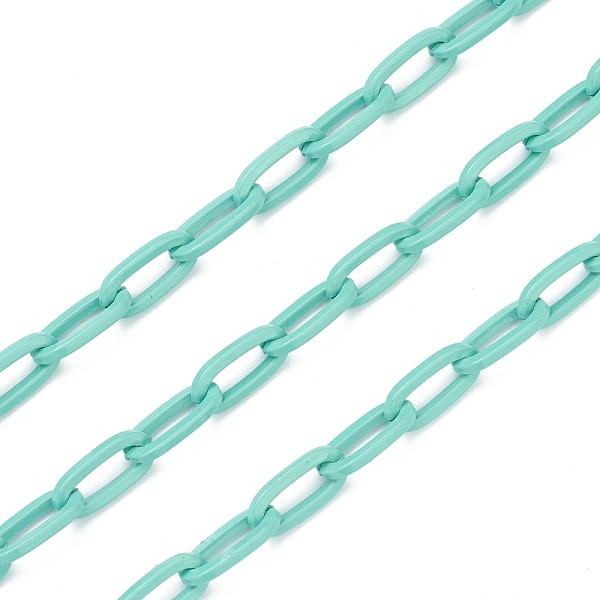 PandaHall Eco-friendly Spray Painted Handmade Brass Paperclip Chains, Flat Oval, Soldered, with Spool, Medium Turquoise, 12.5x6.5x1.5mm...
PandaHall Eco-friendly Spray Painted Handmade Brass Paperclip Chains, Flat Oval, Soldered, with Spool, Medium Turquoise, 12.5x6.5x1.5mm...