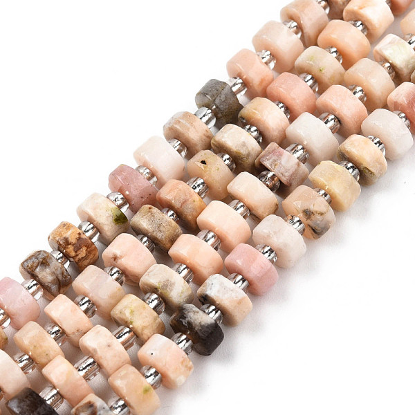 PandaHall Natural Pink Opal Beads Strands, with Seed Beads, Heishi Beads, Flat Round/Disc, 6~6.5x3~3.5mm, Hole: 1mm, about 35~42pcs/strand...
PandaHall Natural Pink Opal Beads Strands, with Seed Beads, Heishi Beads, Flat Round/Disc, 6~6.5x3~3.5mm, Hole: 1mm, about 35~42pcs/strand...