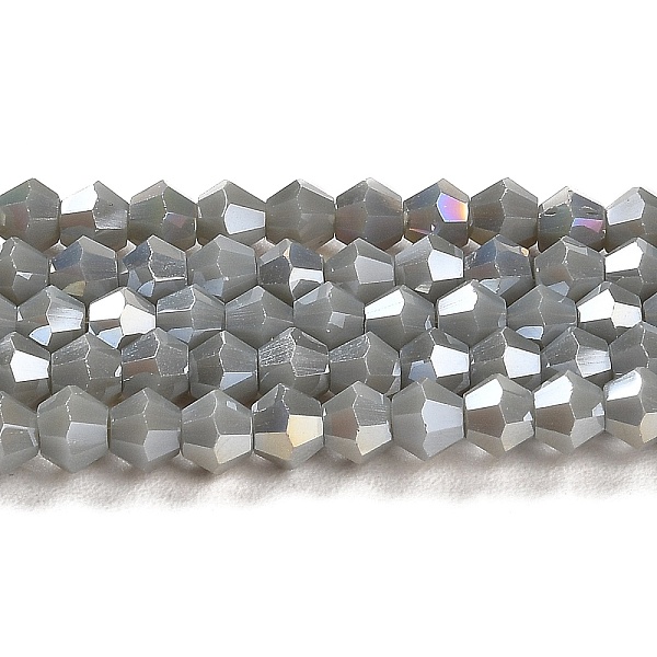 PandaHall Opaque Solid Color Electroplate Glass Beads Strands, AB Color Plated, Faceted, Bicone, Gray, 4x4mm, Hole: 0.8mm, about...
PandaHall Opaque Solid Color Electroplate Glass Beads Strands, AB Color Plated, Faceted, Bicone, Gray, 4x4mm, Hole: 0.8mm, about...