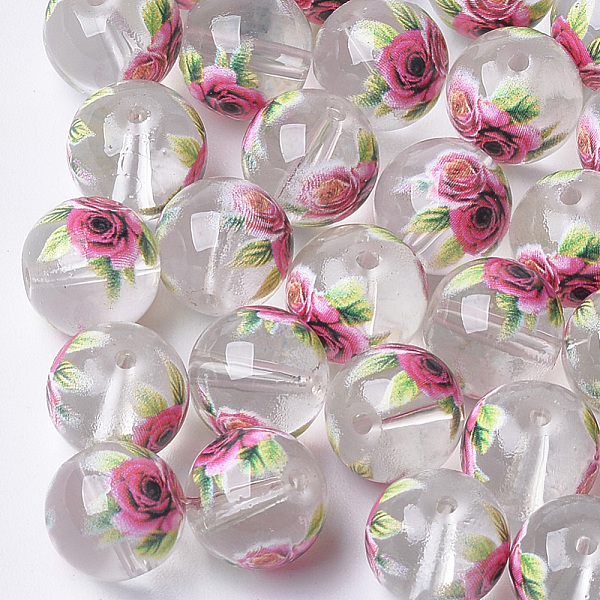 PandaHall Printed & Spray Painted Transparent Glass Beads, Round with Flower Pattern, Clear, 8~8.5x7.5mm, Hole: 1.4mm Glass Flower Clear
PandaHall Printed & Spray Painted Transparent Glass Beads, Round with Flower Pattern, Clear, 8~8.5x7.5mm, Hole: 1.4mm Glass Flower Clear