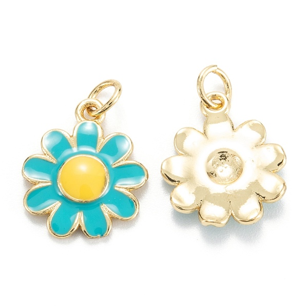 PandaHall Brass Enamel Pendants, Real 18K Gold Plated, Long-Lasting Plated, Flower, Dark Turquoise, 15x13x2mm, Hole: 3.4mm Brass+Enamel...
PandaHall Brass Enamel Pendants, Real 18K Gold Plated, Long-Lasting Plated, Flower, Dark Turquoise, 15x13x2mm, Hole: 3.4mm Brass+Enamel...