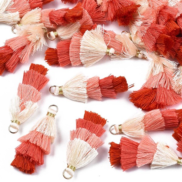 PandaHall Polycotton(Polyester Cotton) Layered Tassel Big Pendant Decorations, with Iron Findings, Golden, Red, 48~55x12~15mm, Hole... 
PandaHall Polycotton(Polyester Cotton) Layered Tassel Big Pendant Decorations, with Iron Findings, Golden, Red, 48~55x12~15mm, Hole...