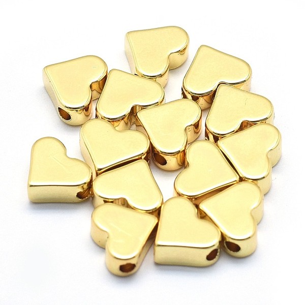 PandaHall Brass Beads, Lead Free & Cadmium Free & Nickel Free, Heart, Real 18K Gold Plated, 6x7x3mm, Hole: 1.2mm Brass Heart
PandaHall Brass Beads, Lead Free & Cadmium Free & Nickel Free, Heart, Real 18K Gold Plated, 6x7x3mm, Hole: 1.2mm Brass Heart