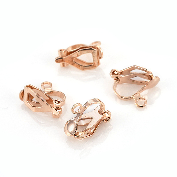 PandaHall Brass Clip-on Earring Findings, Light Gold, 13x10x6mm, Hole: 1.6mm Brass
PandaHall Brass Clip-on Earring Findings, Light Gold, 13x10x6mm, Hole: 1.6mm Brass