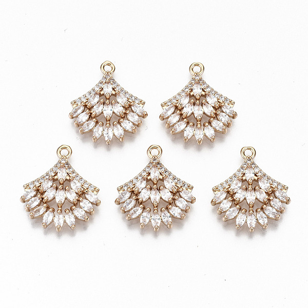 PandaHall Brass Micro Pave Cubic Zirconia Pendants, Light Gold, Long-Lasting Plated, Cadmium Free & Lead Free, Fan, Clear, 21x18x3mm, Hole...
PandaHall Brass Micro Pave Cubic Zirconia Pendants, Light Gold, Long-Lasting Plated, Cadmium Free & Lead Free, Fan, Clear, 21x18x3mm, Hole...