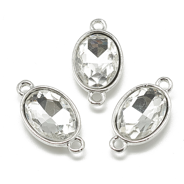 PandaHall Alloy Glass Links connectors, Faceted, Oval, Platinum, Clear, 22x12x6mm, Hole: 1.5mm Alloy+Glass Oval Clear
PandaHall Alloy Glass Links connectors, Faceted, Oval, Platinum, Clear, 22x12x6mm, Hole: 1.5mm Alloy+Glass Oval Clear