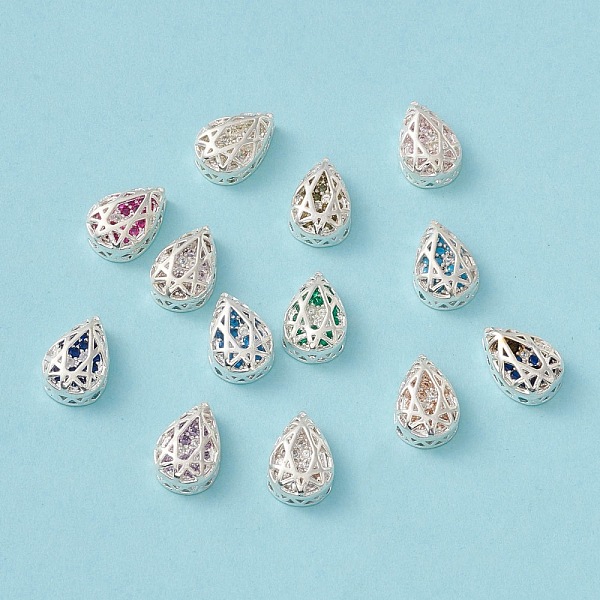 PandaHall Rack Plating Brass Micro Pave Cubic Zirconia Multi-strand Links, Cadmium Free & Lead Free, Teardrop, Silver Color Plated, Mixed..., Multicolor
PandaHall Rack Plating Brass Micro Pave Cubic Zirconia Multi-strand Links, Cadmium Free & Lead Free, Teardrop, Silver Color Plated, Mixed..., Multicolor