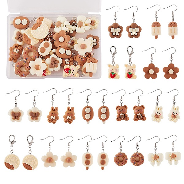 PandaHall DIY Cartoon Earring Making Kit, Including Bowknot & Bear & Flower & Ice Cream Resin Pendants, 316 Surgical Stainless Steel Earring..., Multicolor
PandaHall DIY Cartoon Earring Making Kit, Including Bowknot & Bear & Flower & Ice Cream Resin Pendants, 316 Surgical Stainless Steel Earring..., Multicolor