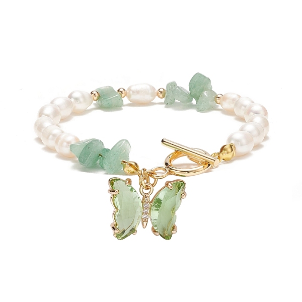 PandaHall Glass Butterfly Charm Bracelet with Clear Cubic Zirconia, Natural Green Aventurine Chips & Pearl Beaded Bracelet for Women, 7-5/8...
PandaHall Glass Butterfly Charm Bracelet with Clear Cubic Zirconia, Natural Green Aventurine Chips & Pearl Beaded Bracelet for Women, 7-5/8...