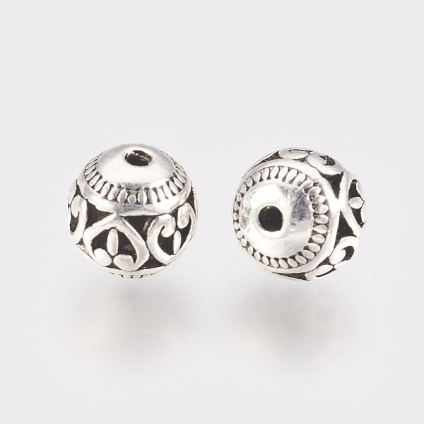 PandaHall Tibetan Style Alloy Beads, Hollow Round with Heart, Antique Silver, 11x10mm, Hole: 1.5mm Alloy Round
PandaHall Tibetan Style Alloy Beads, Hollow Round with Heart, Antique Silver, 11x10mm, Hole: 1.5mm Alloy Round