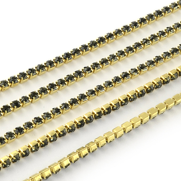 PandaHall Nickel Free Raw(Unplated) Brass Rhinestone Strass Chains, Rhinestone Cup Chain, 2880pcs rhinestone/bundle, Grade A, Black Diamond..., Gray
PandaHall Nickel Free Raw(Unplated) Brass Rhinestone Strass Chains, Rhinestone Cup Chain, 2880pcs rhinestone/bundle, Grade A, Black Diamond..., Gray