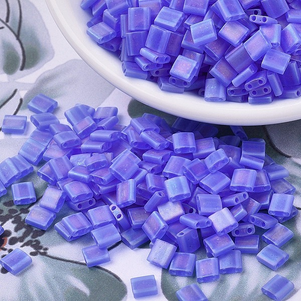 PandaHall MIYUKI TILA Beads, Japanese Seed Beads, 2-Hole, (TL150FR) Matte Transparent Sapphire Blue AB, 5x5x1.9mm, Hole: 0.8mm, about...
PandaHall MIYUKI TILA Beads, Japanese Seed Beads, 2-Hole, (TL150FR) Matte Transparent Sapphire Blue AB, 5x5x1.9mm, Hole: 0.8mm, about...