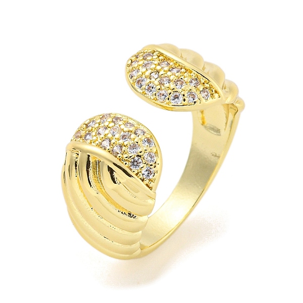 PandaHall Brass Micro Pave Cubic Zirconia Open Cuff Ring for Women, Real 18K Gold Plated, US Size 7 1/4(17.5mm) Brass+Cubic Zirconia
PandaHall Brass Micro Pave Cubic Zirconia Open Cuff Ring for Women, Real 18K Gold Plated, US Size 7 1/4(17.5mm) Brass+Cubic Zirconia