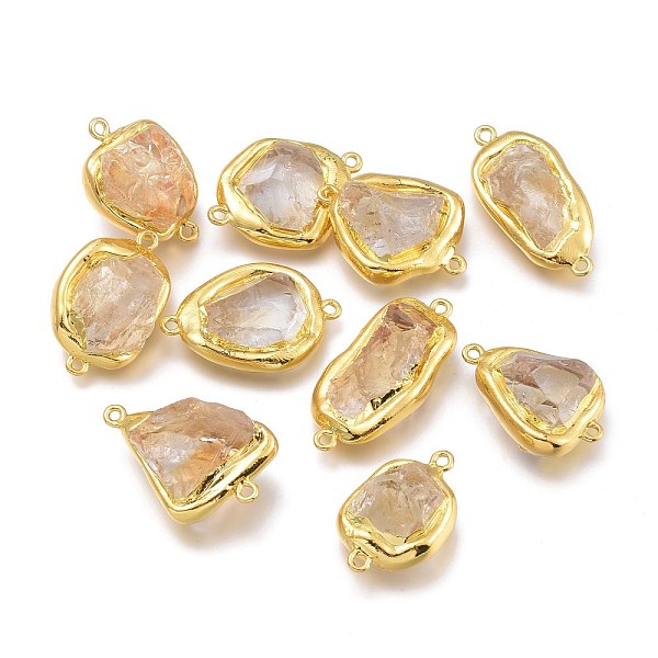 PandaHall Natural Citrine Links Connectors, with Edge Golden Plated Brass Loop, Nuggets, 28.5~36.5x16.5~23.5x7~19.5mm, Hole: 1.8mm Citrine...
PandaHall Natural Citrine Links Connectors, with Edge Golden Plated Brass Loop, Nuggets, 28.5~36.5x16.5~23.5x7~19.5mm, Hole: 1.8mm Citrine...