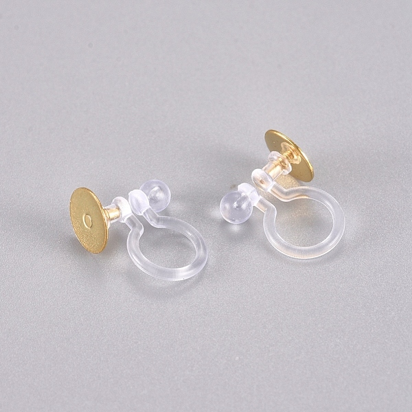 PandaHall 304 Stainless Steel and Plastic Clip-on Earring Findings, Golden, 9x12x6mm 304 Stainless Steel Clear
PandaHall 304 Stainless Steel and Plastic Clip-on Earring Findings, Golden, 9x12x6mm 304 Stainless Steel Clear