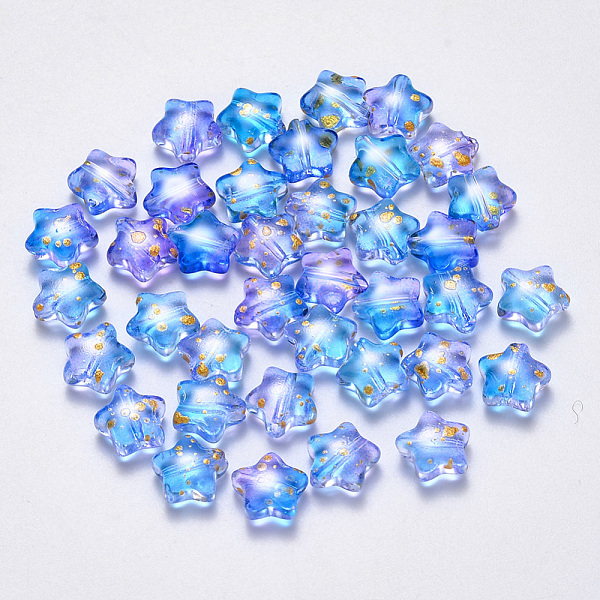 PandaHall Spray Painted Glass Beads, Star, Colorful, 8x8.5x4mm, Hole: 1mm Glass Star
PandaHall Spray Painted Glass Beads, Star, Colorful, 8x8.5x4mm, Hole: 1mm Glass Star