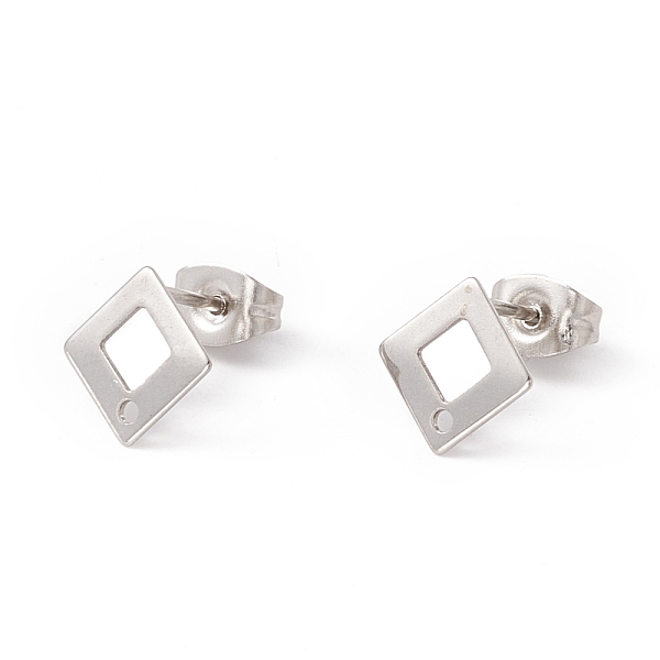 PandaHall 201 Stainless Steel Stud Earring Findings with Hole, 304 Stainless Steel Pins and Ear Nuts, Rhombus, Stainless Steel Color...
PandaHall 201 Stainless Steel Stud Earring Findings with Hole, 304 Stainless Steel Pins and Ear Nuts, Rhombus, Stainless Steel Color...