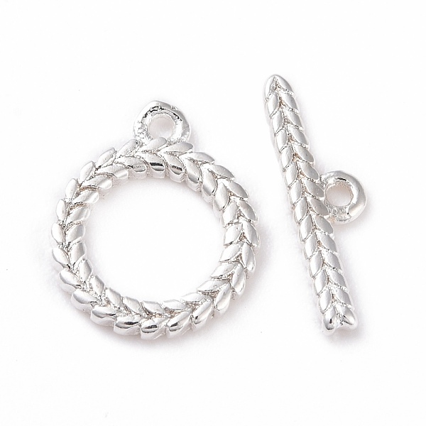 PandaHall Eco-friendly Brass Toggle Clasps, Cadmium Free & Lead Free, Long-Lasting Plated, Leaf-Shaped Ring, 925 Sterling Silver Plated...
PandaHall Eco-friendly Brass Toggle Clasps, Cadmium Free & Lead Free, Long-Lasting Plated, Leaf-Shaped Ring, 925 Sterling Silver Plated...