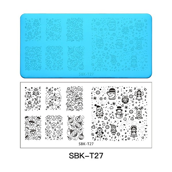 PandaHall Stainless Steel Nail Art Stamping Plates, Nail Image Templates, Rectangle, Christmas Themed Pattern, 120x60x0.5mm Stainless Steel...
PandaHall Stainless Steel Nail Art Stamping Plates, Nail Image Templates, Rectangle, Christmas Themed Pattern, 120x60x0.5mm Stainless Steel...