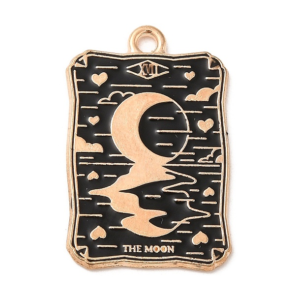 PandaHall Alloy Pendants, with Enamel, Golden, Rectangle with Tarot Charm, Moon, 28x18x1.5mm, Hole: 1.8mm Alloy+Enamel Moon Black
PandaHall Alloy Pendants, with Enamel, Golden, Rectangle with Tarot Charm, Moon, 28x18x1.5mm, Hole: 1.8mm Alloy+Enamel Moon Black