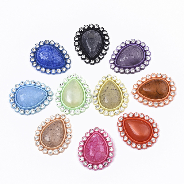 PandaHall Acrylic Cabochons, with Acrylic Rhinestone and Crystal Rhinestone, Mixed Style, Teardrop, Mixed Color, 27x22x6mm Acrylic..., Multicolor
PandaHall Acrylic Cabochons, with Acrylic Rhinestone and Crystal Rhinestone, Mixed Style, Teardrop, Mixed Color, 27x22x6mm Acrylic..., Multicolor