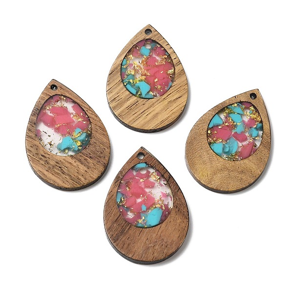 PandaHall Wood & Resin Pendant, with Gold Foil, Teardrop Charms, Old Rose, 38x25.5x3mm, Hole: 2mm Wood Teardrop
PandaHall Wood & Resin Pendant, with Gold Foil, Teardrop Charms, Old Rose, 38x25.5x3mm, Hole: 2mm Wood Teardrop