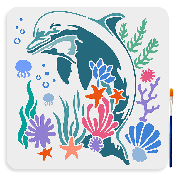 PandaHall MAYJOYDIY US 1Pc PET Hollow Out Drawing Painting Stencils, for DIY Scrapbook, Photo Album, with 1Pc Art Paint Brushes, Dolphin...
PandaHall MAYJOYDIY US 1Pc PET Hollow Out Drawing Painting Stencils, for DIY Scrapbook, Photo Album, with 1Pc Art Paint Brushes, Dolphin...