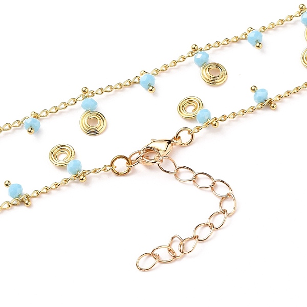 PandaHall Brass Vortex Pendant Necklaces, with Glass Beads and Curb Chains, Light Sky Blue, Golden, 17-3/4 inch(45cm) Brass
PandaHall Brass Vortex Pendant Necklaces, with Glass Beads and Curb Chains, Light Sky Blue, Golden, 17-3/4 inch(45cm) Brass