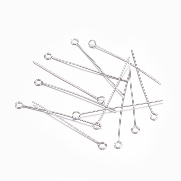PandaHall 304 Stainless Steel Eye Pins, Stainless Steel Color, 35mm, Hole: 2mm, Pin: 0.6mm 304 Stainless Steel
PandaHall 304 Stainless Steel Eye Pins, Stainless Steel Color, 35mm, Hole: 2mm, Pin: 0.6mm 304 Stainless Steel