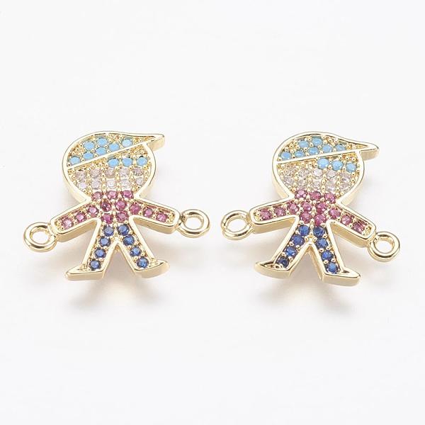 PandaHall Brass Micro Pave Cubic Zirconia Links, Boy, Golden, 16x15x2mm, Hole: 1mm Brass+Cubic Zirconia Human
PandaHall Brass Micro Pave Cubic Zirconia Links, Boy, Golden, 16x15x2mm, Hole: 1mm Brass+Cubic Zirconia Human