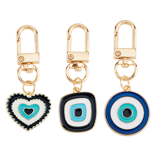 PandaHall DICOSMETIC 3Pcs 3 Styles Evil Eye Alloy Enamel Pendant Decoration, Swivel Clasp Charms for Keychain, Purse, Backpack Ornament...
PandaHall DICOSMETIC 3Pcs 3 Styles Evil Eye Alloy Enamel Pendant Decoration, Swivel Clasp Charms for Keychain, Purse, Backpack Ornament...