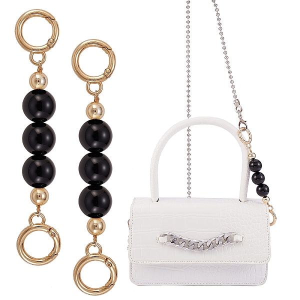 PandaHall Bag Extension Chain, with ABS Plastic Beads and Light Gold Alloy Spring Gate Rings, for Bag Replacement Accessories, Black, 13.8cm...
PandaHall Bag Extension Chain, with ABS Plastic Beads and Light Gold Alloy Spring Gate Rings, for Bag Replacement Accessories, Black, 13.8cm...