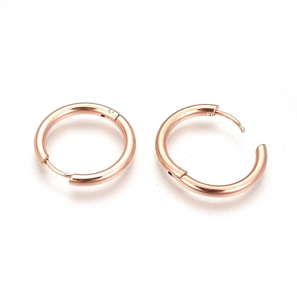 PandaHall 304 Stainless Steel Hoop Earrings, Manual Polishing Huggie Earrings, Rose Gold, 12 Gauge, 18x2mm, Pin: 0.8mm(±0.1mm), Inner...
PandaHall 304 Stainless Steel Hoop Earrings, Manual Polishing Huggie Earrings, Rose Gold, 12 Gauge, 18x2mm, Pin: 0.8mm(±0.1mm), Inner...